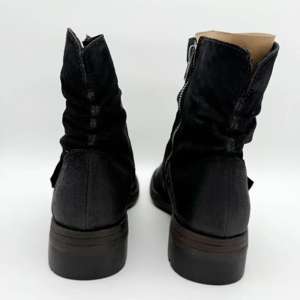 Born Womens Midway Slouch Ankle Booties US 9.5 M EU 40 Black Leather NIB